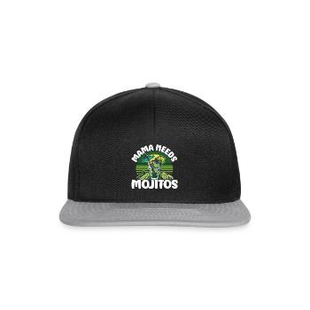Mama needs Mojitos - Snapback Cap - black/grey - Front