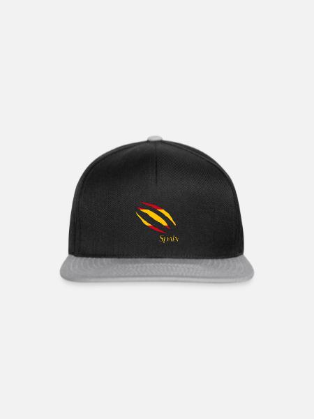 Spain Spanien Espana - Snapback Cap - Schwarz/Grau