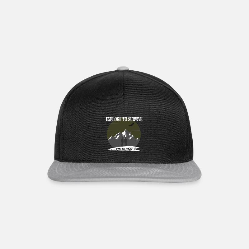 Explorer pour survivre - Casquette snapback - noir/gris