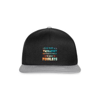I'm not a therapist but I could listen - Snapback Cap - black/grey - Front