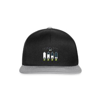 Tauchflasche Tauchen Taucher diving diver scuba - Snapback Cap - Schwarz/Grau - Vorne