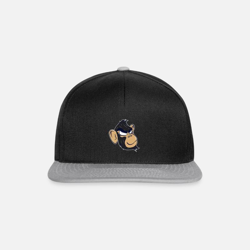 singe - Casquette snapback - noir/gris