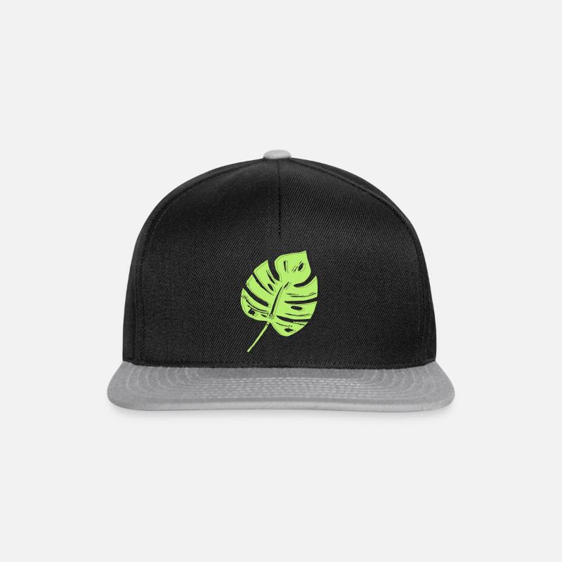 Monstera leaf - Snapback Cap - black/grey