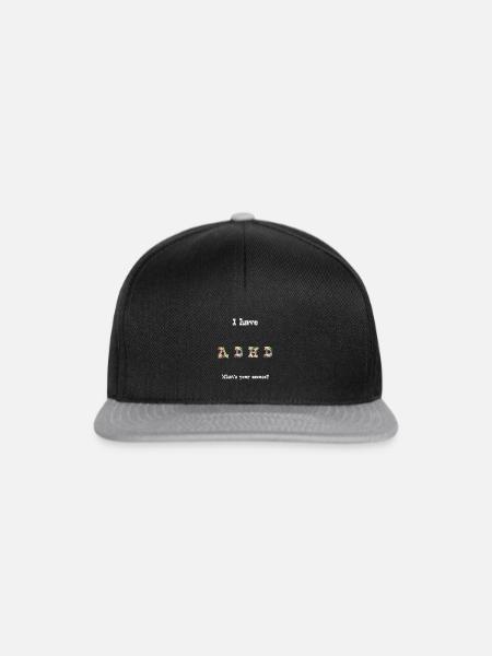 ADHD excuse - Snapback Cap - Schwarz/Grau