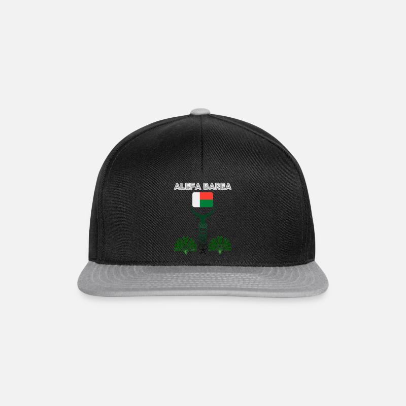 ALEFA BAREA madagascar - Casquette snapback - noir/gris