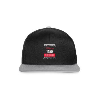 pas si simple VENDEUR - Casquette snapback - noir/gris - Devant