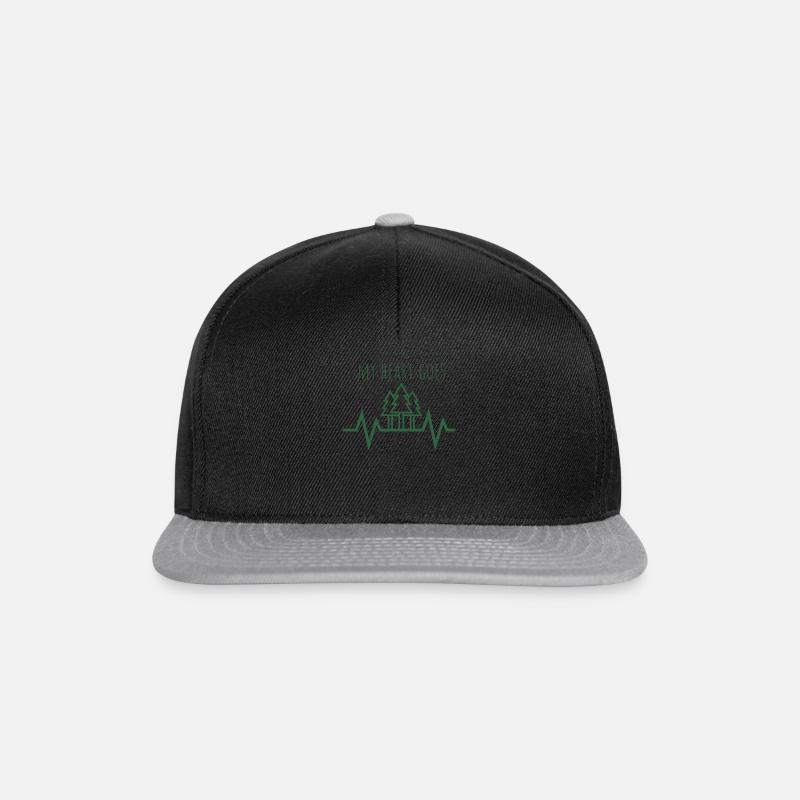My Heart goes Forest - Snapback Cap - black/grey