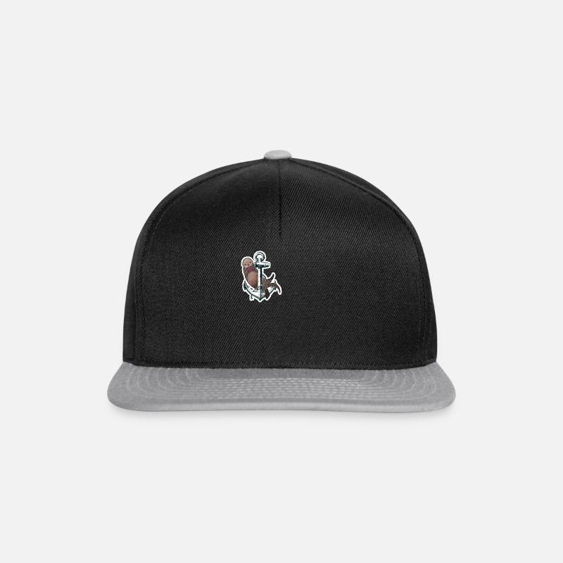 Anker - Seeotter - Snapback Cap - Schwarz/Grau