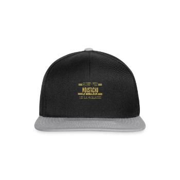 Meilleur de la galaxie MOUSTACHU - Casquette snapback - noir/gris - Devant