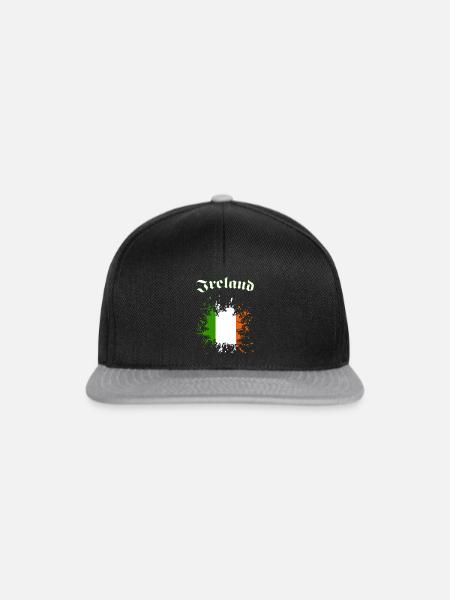 Ireland Splash - Snapback Cap - Schwarz/Grau