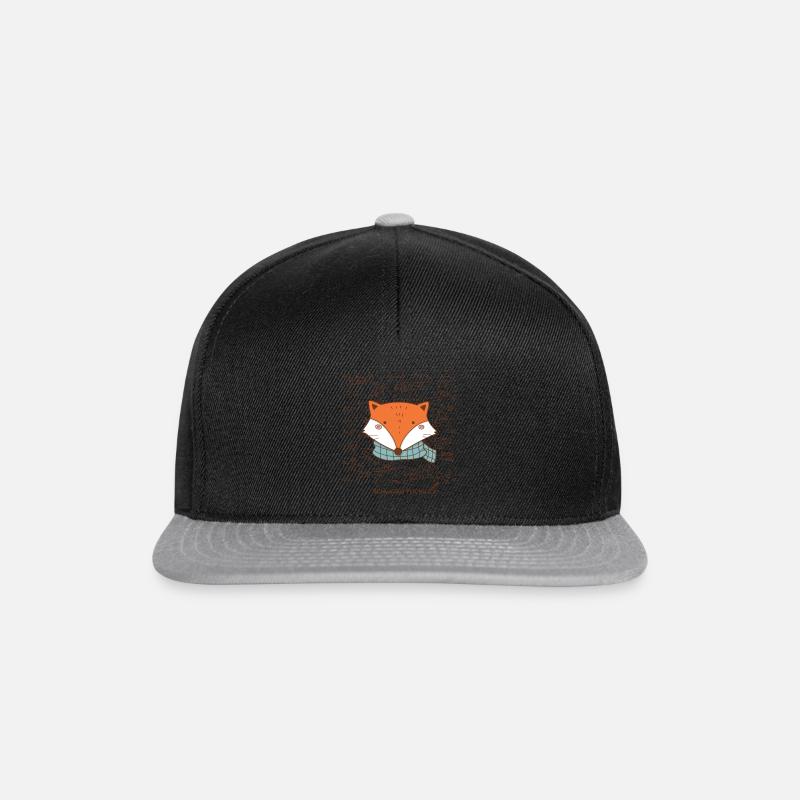 Schlauer Fuchs - Mathe - Snapback Cap - Schwarz/Grau