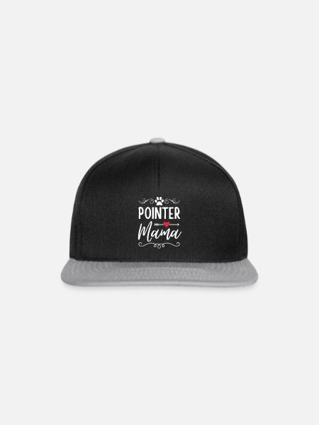 Pointer Mama Pointer Liebhaber - Snapback Cap - Schwarz/Grau