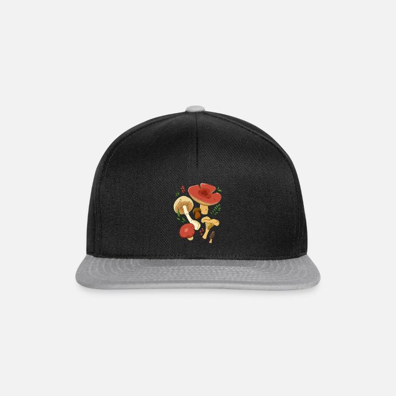 Mushrooms Botanical - Snapback Cap - black/grey