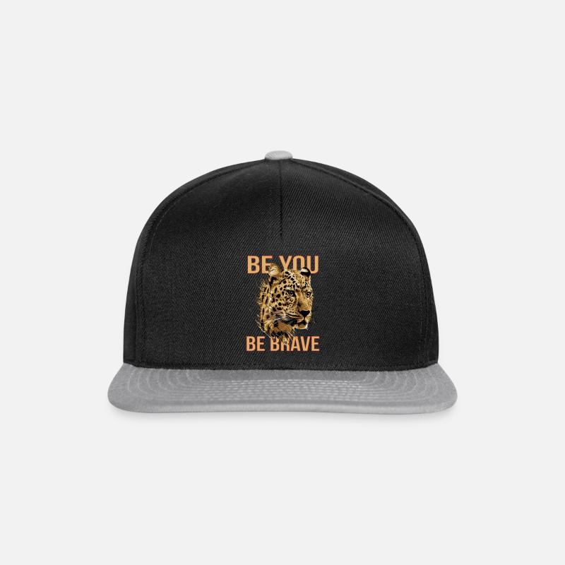 BE YOU BE BRAVE - Snapback Cap - Schwarz/Grau