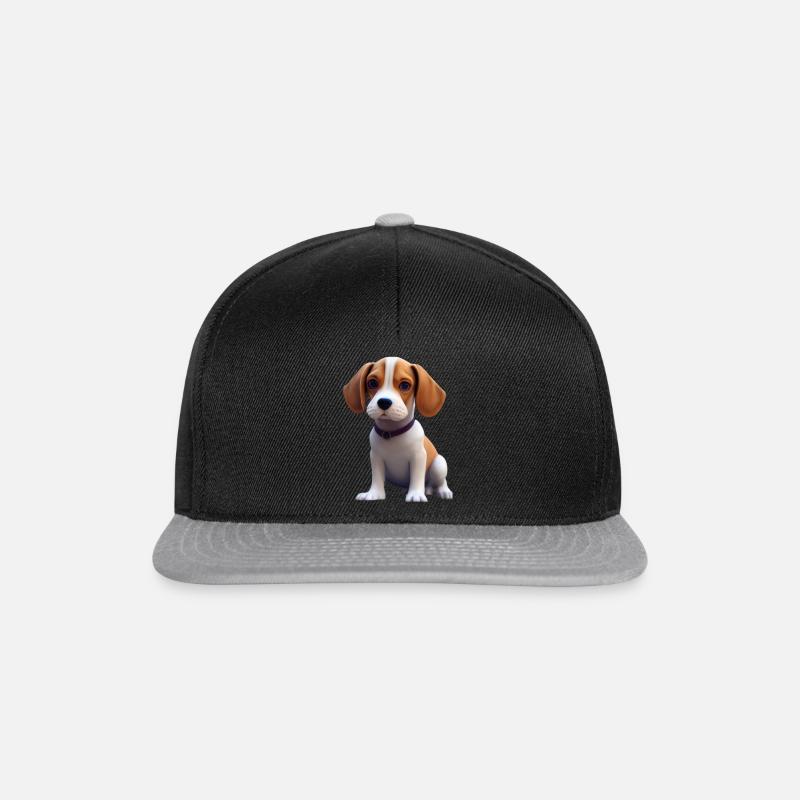 Beagle Dog - Beagle - Snapback Cap - black/grey