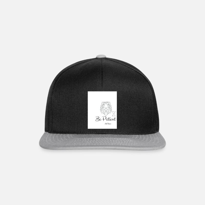 Be patient and brave. - Snapback Cap - Schwarz/Grau