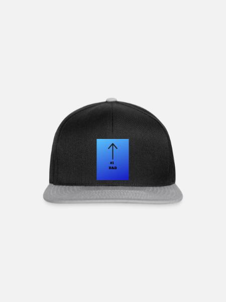 #1 Dad Desgin - Snapback Cap - Schwarz/Grau