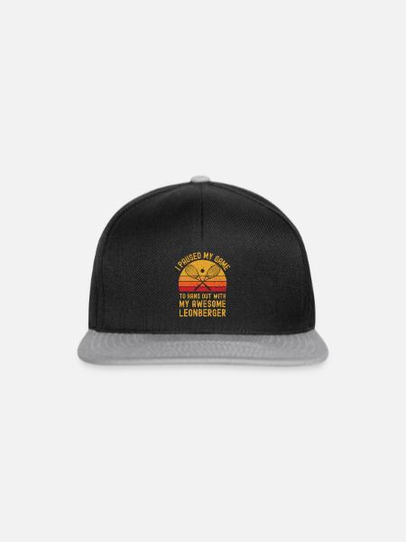 Squash und Leonberger - Snapback Cap - Schwarz/Grau