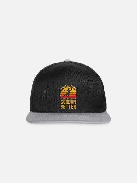 Handball und Gordon-Setter - Snapback Cap - Schwarz/Grau