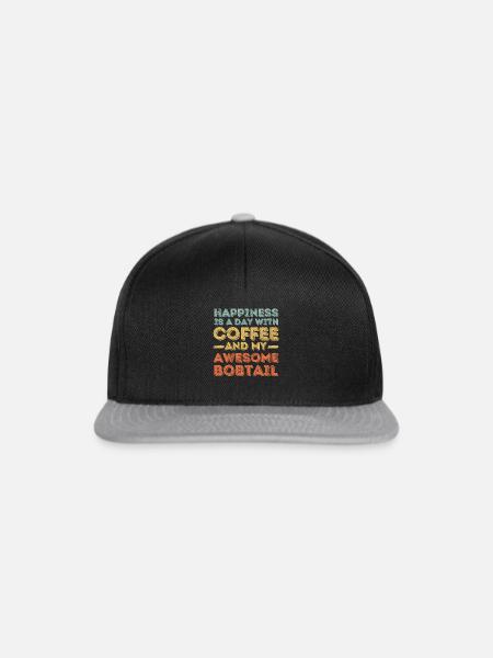 Bobtail Kaffee Hund Cafe - Snapback Cap - Schwarz/Grau