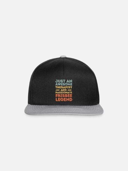 Therapeut Frisbee retro - Snapback Cap - Schwarz/Grau