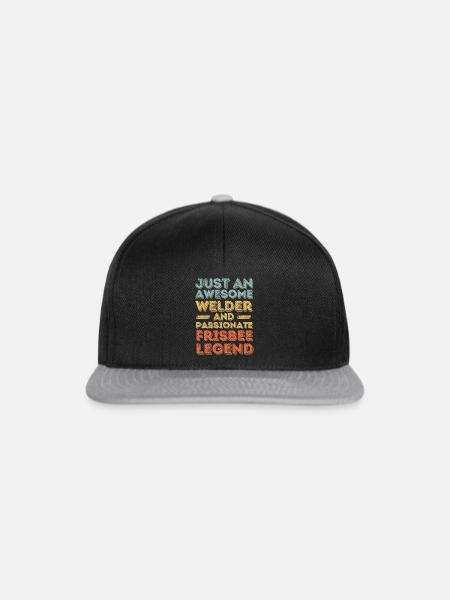 Schweißer Frisbee retro - Snapback Cap - Schwarz/Grau