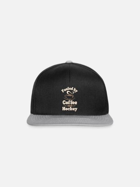 Kaffee Hockey-Liebhaber - Snapback Cap - Schwarz/Grau