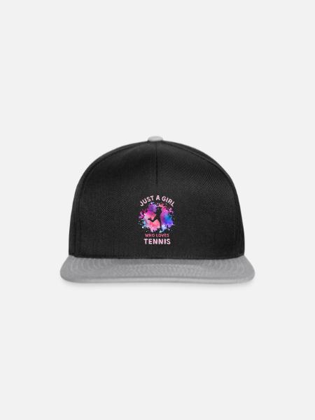 Damen Tennis Mädchen - Snapback Cap - Schwarz/Grau