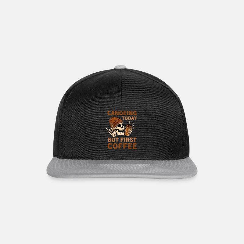 Kaffee Kanu Skelett - Snapback Cap - Schwarz/Grau