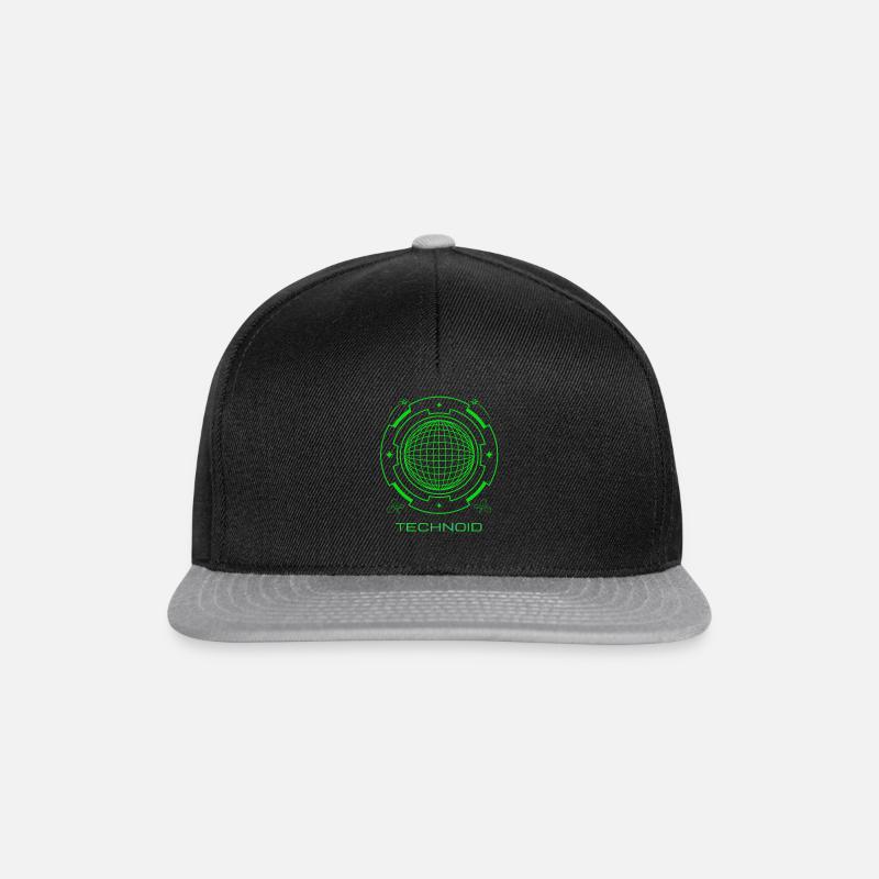 Techno ID Green Futuristic - Snapback Cap - black/grey