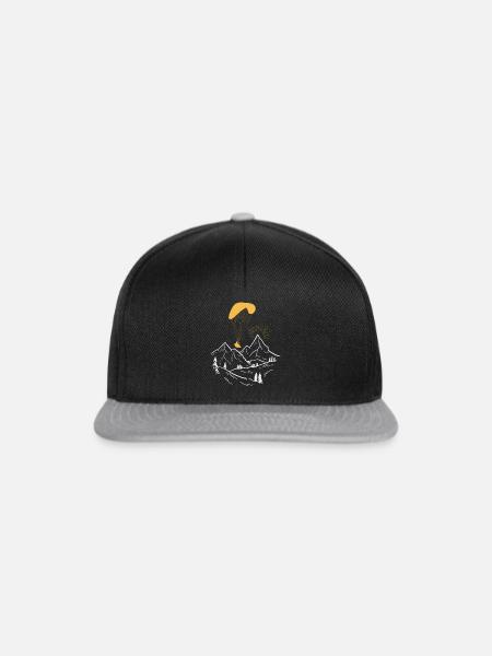 Gleitschirmfliegen - Snapback Cap - Schwarz/Grau