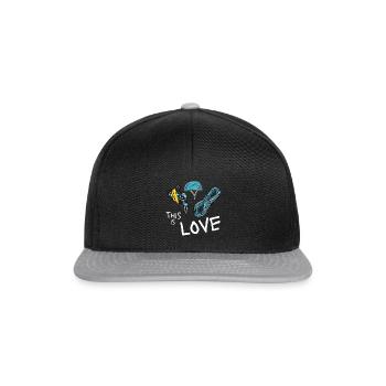 Ich liebe Klettern - Snapback Cap - Schwarz/Grau - Vorne