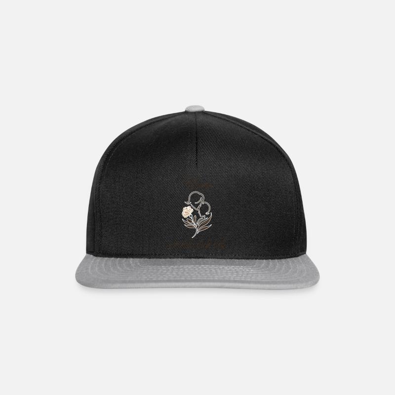 Muttertags Geschenk - Mama, ich hab dich lieb - Snapback Cap - Schwarz/Grau