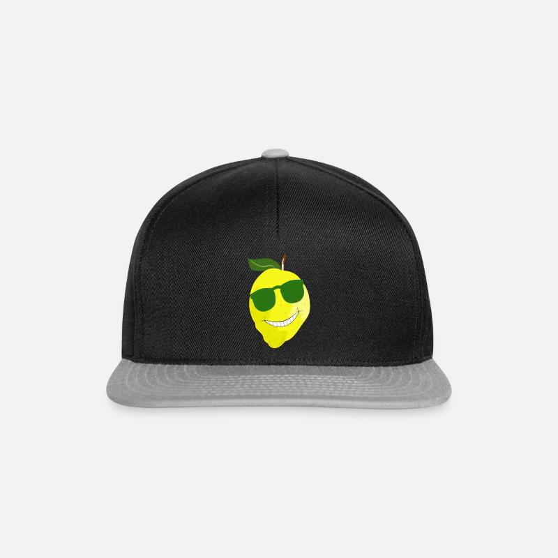 Zitrone glücklich - Snapback Cap - Schwarz/Grau