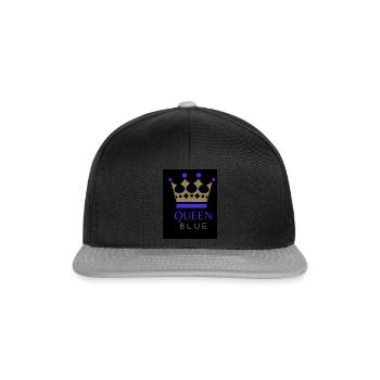 Queen🔵 blue - Snapback Cap - Schwarz/Grau - Vorne