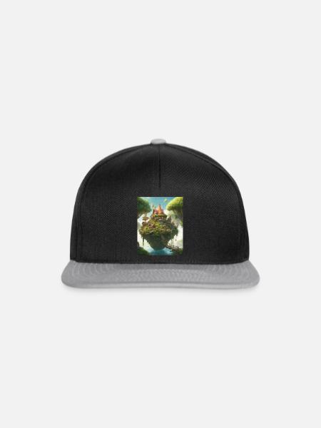 Schwebendes Elfendorf - Snapback Cap - Schwarz/Grau
