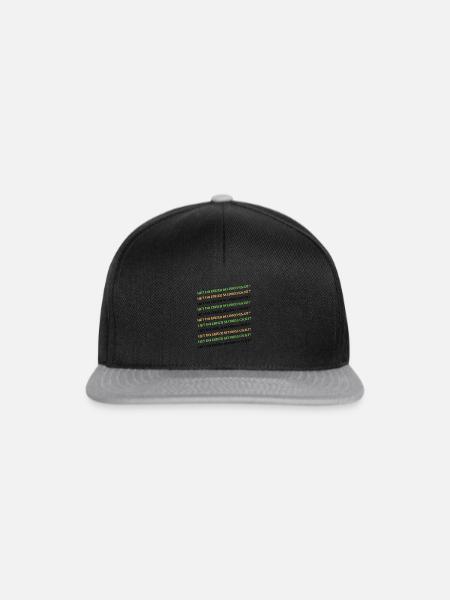 schorli grün - Snapback Cap - Schwarz/Grau