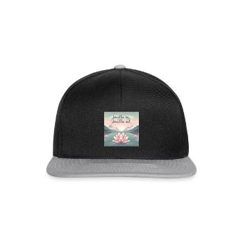 Mindful Lotus - Snapback Cap - black/grey - Front
