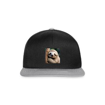 Paresseux heureux - Casquette snapback - noir/gris - Devant