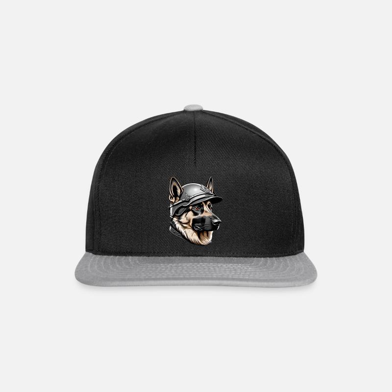 German shepherd - Snapback Cap - black/grey
