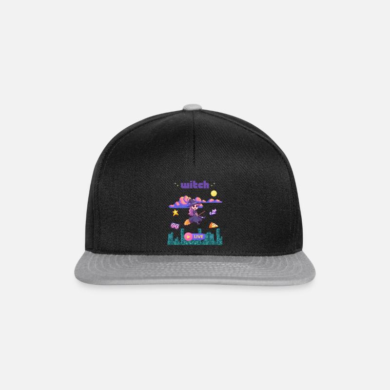 Witch on Air - Snapback Cap - black/grey