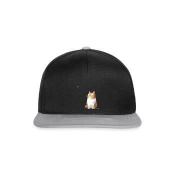 Katze vs. Spinne - Snapback Cap - Schwarz/Grau - Vorne