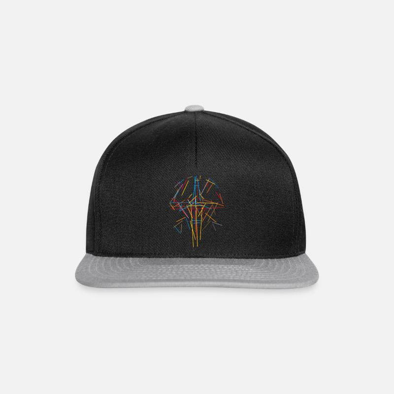 abstrakt - Snapback Cap - Schwarz/Grau