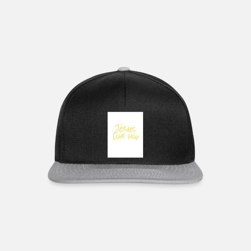 jesus liebt dich - Snapback Cap - Schwarz/Grau