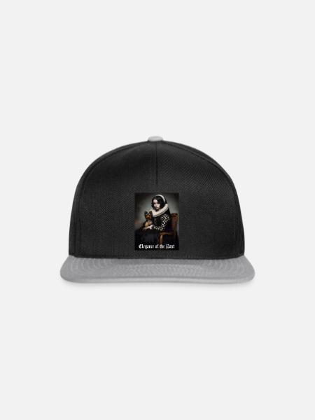 Klassische Eleganz - Snapback Cap - Schwarz/Grau