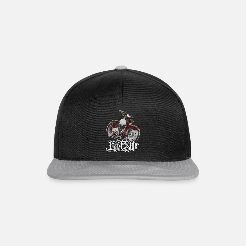 Star (rot / Tuning) // Illustration - Snapback Cap - Schwarz/Grau