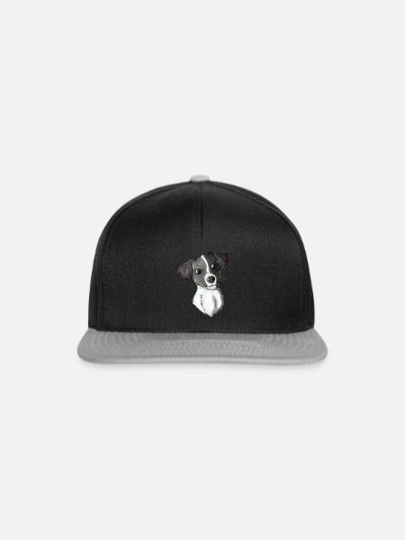 Jack Russell Pattern 5 - Snapback Cap - Schwarz/Grau