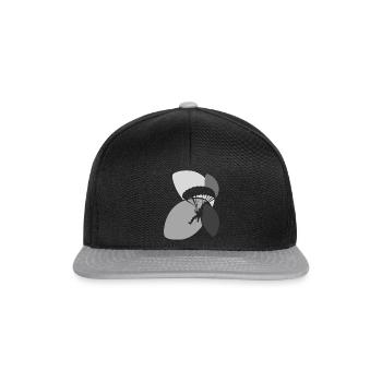 Fallschirmspringen Luft Paragliding - Snapback Cap - Schwarz/Grau - Vorne