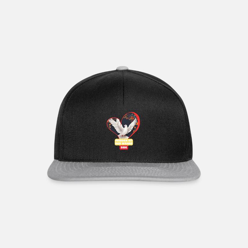 Peace is true victory! - Snapback Cap - black/grey