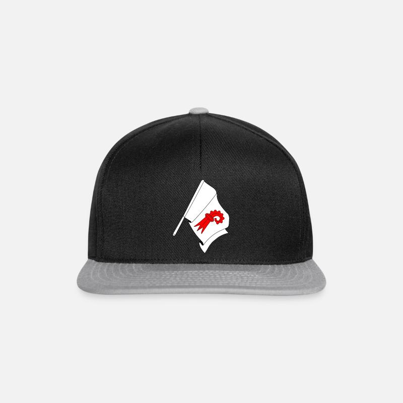 Flagge Basellandschaft, Schweiz - Snapback Cap - Schwarz/Grau